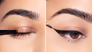 How To Apply Sharp Eyeliner on Wrinkled Eyelids  Tutorial [upl. by Edniya572]