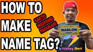 HOW TO MAKE NAME TAG USING MICROSOFT WORD  The Printing Shock  Marlon Ubaldo [upl. by Tiram]