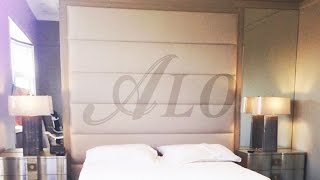 DIY PANELED HEADBOARD  ALO Upholstery [upl. by Anawait]