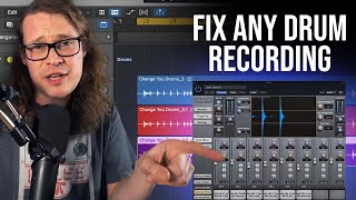 How To Fix Drum Recordings From A Stereo Track  Trigger 2 Drum Replacer Tutorial [upl. by Otrepur]