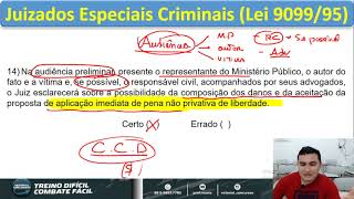 Juizado Especiais Criminais Lei909995 Todas as questões possíveis de prova [upl. by Noyrb309]