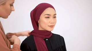 60 Second Hijab Tutorial  3 ways to style our Luxe Jersey Hijab  INAYAH [upl. by Lorette]