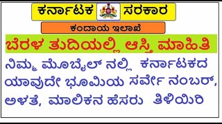 FIND SURVEY NUMBER OWNER DETAILS OF A ANY LAND IN KARNATAKA [upl. by Ramsden315]