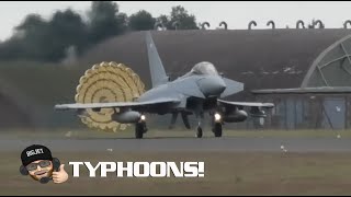 Eurofighter Typhoons at RAF Coningsby [upl. by Ainnos]