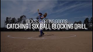 SixBall Blocking Drill  Softball Catcher Drills [upl. by Atekehs196]