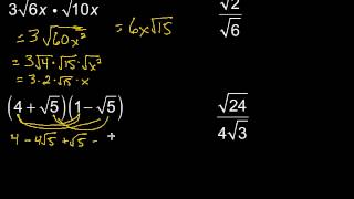 Multiplying amp Dividing Radical Expressions [upl. by Nager581]