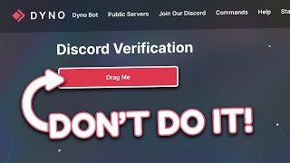 Discords Dyno Verification Bookmark Scam [upl. by Earas]