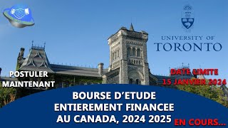 🚨BOURSE D’ETUDE ENTIEREMENT FINANCEE AU CANADA 2024 2025 [upl. by Llemart]