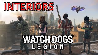 Watch Dogs Legion AWESOME Interiors in London Locations Enterable Buildings in Free Roam [upl. by Flanna]