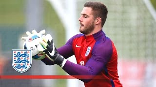 England Goalkeepers Butland Forster amp Heaton Tested  Inside Training [upl. by Michelina]