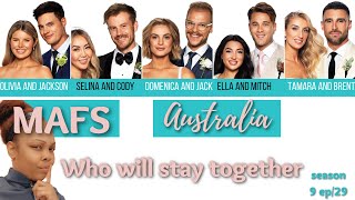 MARRIED AT FIRST SIGHT AUSTRALIA season 9 episode 29 [upl. by Einnad570]