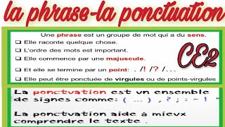 La phrase et la ponctuation CE2 [upl. by Idyak]