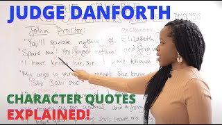 Judge Danforth Character Quotes amp WordLevel Analysis  The Crucible Quotes English GCSE Mocks [upl. by Ssac]