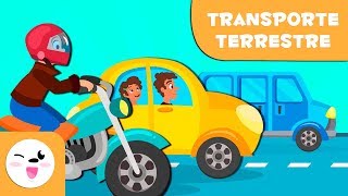 Meios de transporte terrestres para crianças  Vocabulário [upl. by Goer]