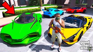 Franklin Stealing Billionaires Secret Sports Cars In GTA 5  SHINCHAN and CHOP [upl. by Ynelram]