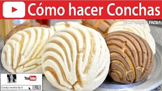 CÓMO HACER CONCHAS  VickyRecetaFacil [upl. by Asseneg142]