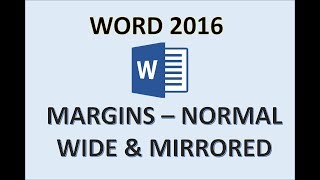 Word 2016  Margins  How to Change Adjust Add Remove and Set Margin on Page Layout in Microsoft MS [upl. by Rolf]