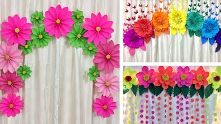 3 EASY PAPER FLOWERS DECORATION IDEAS FOR ANY OCCASION AT HOME [upl. by Ddart]