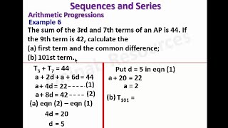 Sequences and Series Lesson 1Arithmetic Progression [upl. by Anahahs493]