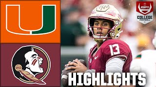 Miami Hurricanes vs Florida State Seminoles  Full Game Highlights [upl. by Merkle163]