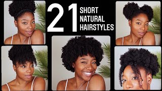 21 EASY Short Natural Hairstyles  Lolade Fashola [upl. by Aisek]