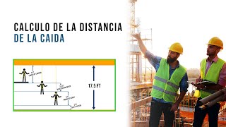 CALCULO DE LA DISTANCIA DE LA CAIDA  Calculating Fall Distance OSHA Fall Protection  in Spanish [upl. by Feriga]