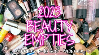 Year End BEAUTY Empties Everything I used in 2023 [upl. by Stilwell]