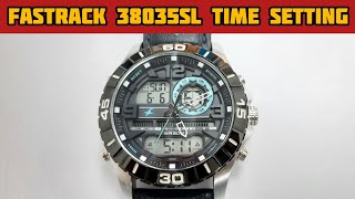 How To Setting Time a Fastrack Digital Watch 38035SL  SolimBD [upl. by Naitsabes580]