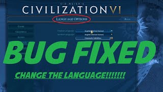 How to Change the language  Civilization 6 2021 BUG [upl. by Norda]