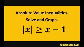 Solve and graph absolute value inequality x greater than equal to x1 College Algebra 2 [upl. by Allemahs]