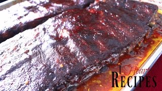 Best Oven Baked BBQ Ribs  I Heart Recipes [upl. by Namara196]