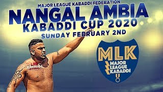 LIVE  Nangal Ambia Kabaddi Cup 2020  Major League Kabaddi [upl. by Eimmac907]