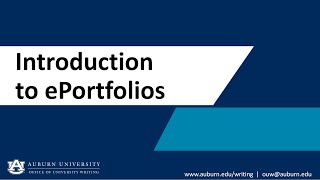 Introduction to ePortfolios [upl. by Thorn]