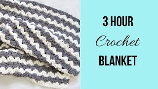 3 Hour Crochet Blanket Fastest and Easiest [upl. by Valida]