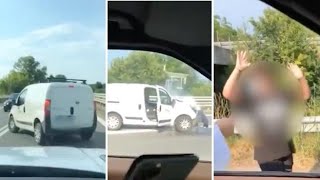 Rubano un furgone a Voghera lo schianto dopo linseguimento in autostrada erano tutti minorenni [upl. by Boris]