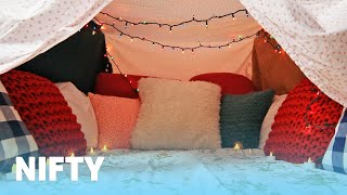 How To Make The Coziest Blanket Fort Ever [upl. by Imarej674]