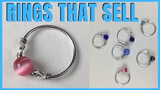 EASY Wire Rings to MAKE amp SELL Easy DIY Jewelry Making Tutorial [upl. by Korwun]