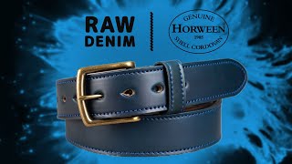 Shell Cordovan Leather Belt  Raw Denim [upl. by Sisco]