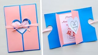 Beautiful Handmade Anniversary Card Idea  DIY Greeting Cards for AnniversaryValentines day card [upl. by Peale996]