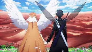 HDENGSUB Asuna amp Kirito fly off while holding hands PART 2 Sword Art Online Alicization WoU EP21 [upl. by Capp]