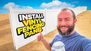 HOW TO easily install vinyl fencing  Tips amp Tricks to make it easier [upl. by Idnarb]