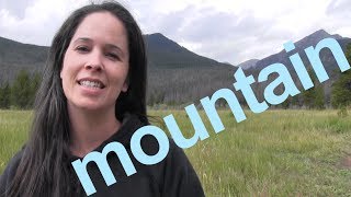 How to Say MOUNTAIN and SENTENCE  American English [upl. by Ossy360]