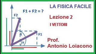 LA FISICA FACILE  Lezione 2  I Vettori [upl. by Bashee]