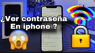 Como VER la CONTRASEÑA WIFI en iPHONE Muy FACIL  WiFiPasswords [upl. by Ennairb]