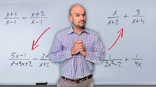 Add and Subtract Rational Expressions Step by Step [upl. by Langham]