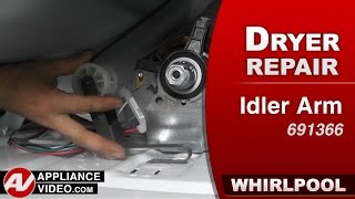 Whirlpool Dryer  Squealing Sound  Idler Arm Repair [upl. by Schwejda]