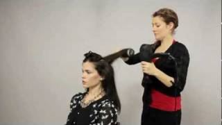 How to Round Brush Blowout  Blow Dry Hair [upl. by Laon540]