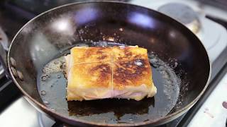 Croque Monsieur Sandwich The Old Versus The New Recipe  Cooked in a frying pan [upl. by Aremus]