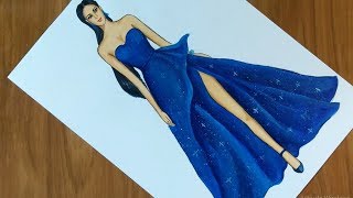 Fashion Illustration Painting [upl. by Ahsile]