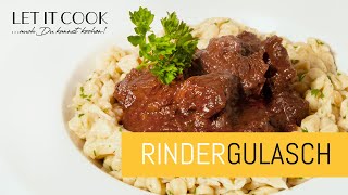 Zartes Rindergulasch mit hausgemachten Spätzle [upl. by Ire]